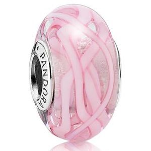 Pandora Pink Ribbon Murano Charm